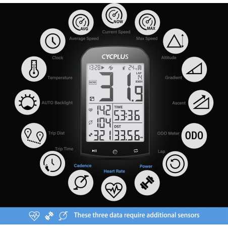 CYCPLUS M1 Compteur GPS pour vélo de route | Planetecycle CYCPLUS M1 Compteur GPS pour vélo de route | Planetecycle