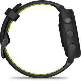 GARMIN Forerunner 265S 42mm noire avec bracelet en silicone noir/jaune - Montre GPS Running