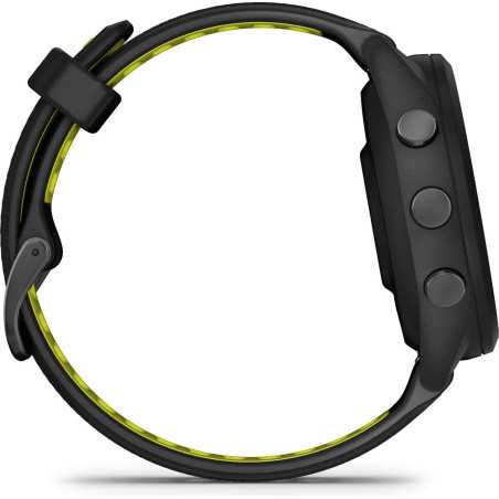 GARMIN Forerunner 265S 42mm noire avec bracelet en silicone noir/jaune - Montre GPS Running | Planetecycle
