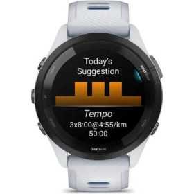 GARMIN Forerunner 265 46mm blanche avec bracelet en silicone blanc/bleu - Montre GPS Running 