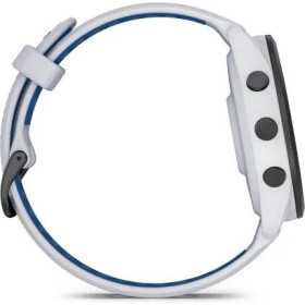 GARMIN Forerunner 265 46mm blanche avec bracelet en silicone blanc/bleu - Montre GPS Running 