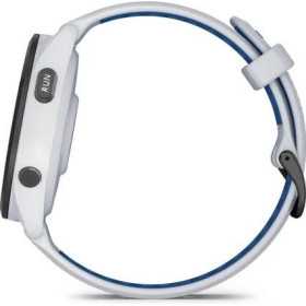 GARMIN Forerunner 265 46mm blanche avec bracelet en silicone blanc/bleu - Montre GPS Running 