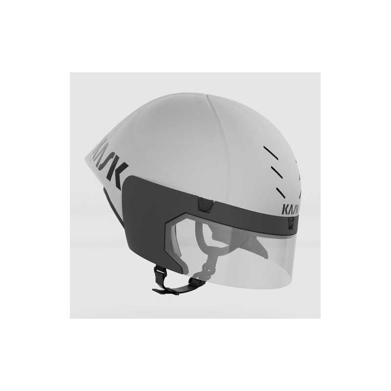 Casque KASK MISTRAL 3.0 - WHITE - Casque Aéro Triathlon & Contre-la-montre avec Visière | Planetecycle