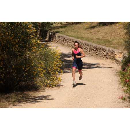 MAKO Team Hot Pink Navy - Trifonction Femme Triathlon Sans Manches | Planetecycle