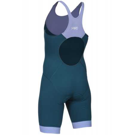 MAKO Team Liliac Petrol - Trifonction Femme Triathlon Sans Manches | Planetecycle