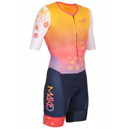 MAKO Pro Set-IN Blossom - Trifonction Femme Triathlon Manches Courtes | Planetecycle