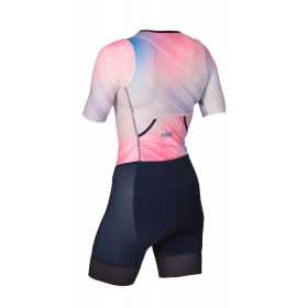 MAKO Pro Set-IN Fade Out Pink Blue - Trifonction Femme Triathlon Manches Courtes