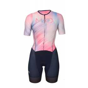 MAKO Pro Set-IN Fade Out Pink Blue - Trifonction Femme Triathlon Manches Courtes