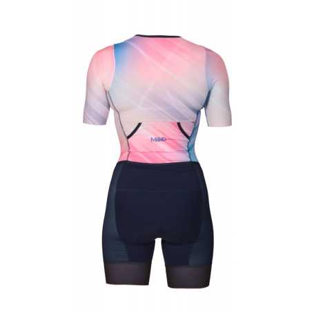MAKO Pro Set-IN Fade Out Pink Blue - Trifonction Femme Triathlon Manches Courtes | Planetecycle