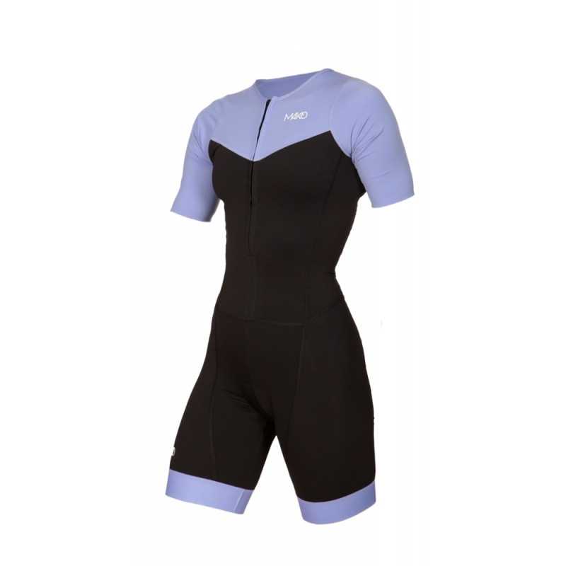 MAKO Team Set-In Lilac/Black - Trifonction Femme Triathlon Manches Courtes | Planetecycle