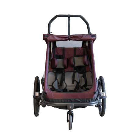 XLC BS-K01 REMORQUE ENFANT DUO T 20" ROUGE BORDEAUX | Planetecycle